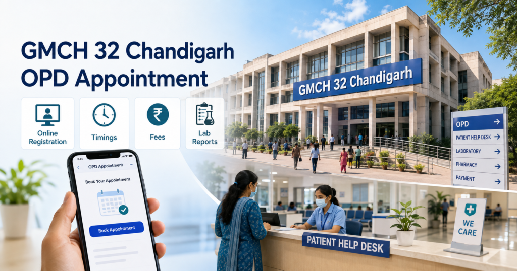 GMCH 32 Chandigarh OPD Appointment – Online Registration, Timings, Fees, Lab Reports & Patient Guide